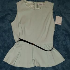 Calvin Klein Sleeveless pleated top